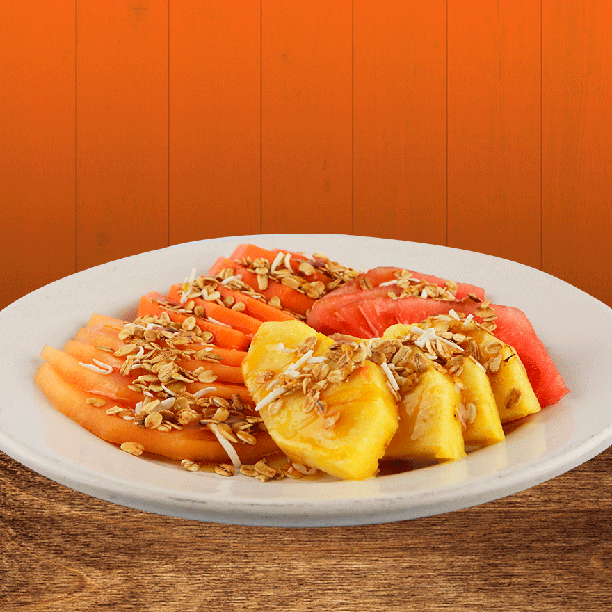Plato De Frutas Con Miel, Granola Y Avena C