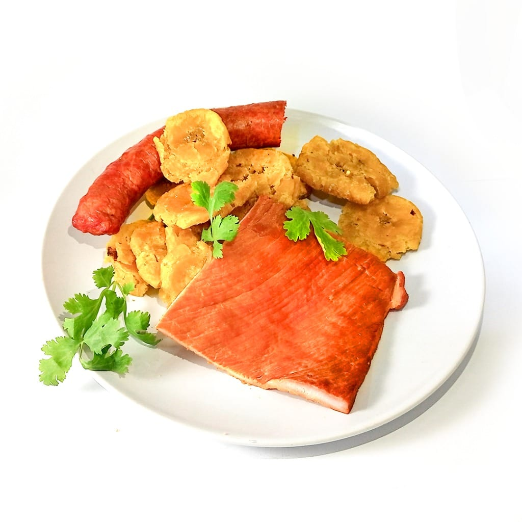 Patacones Mixto de Cecina y Chorizo