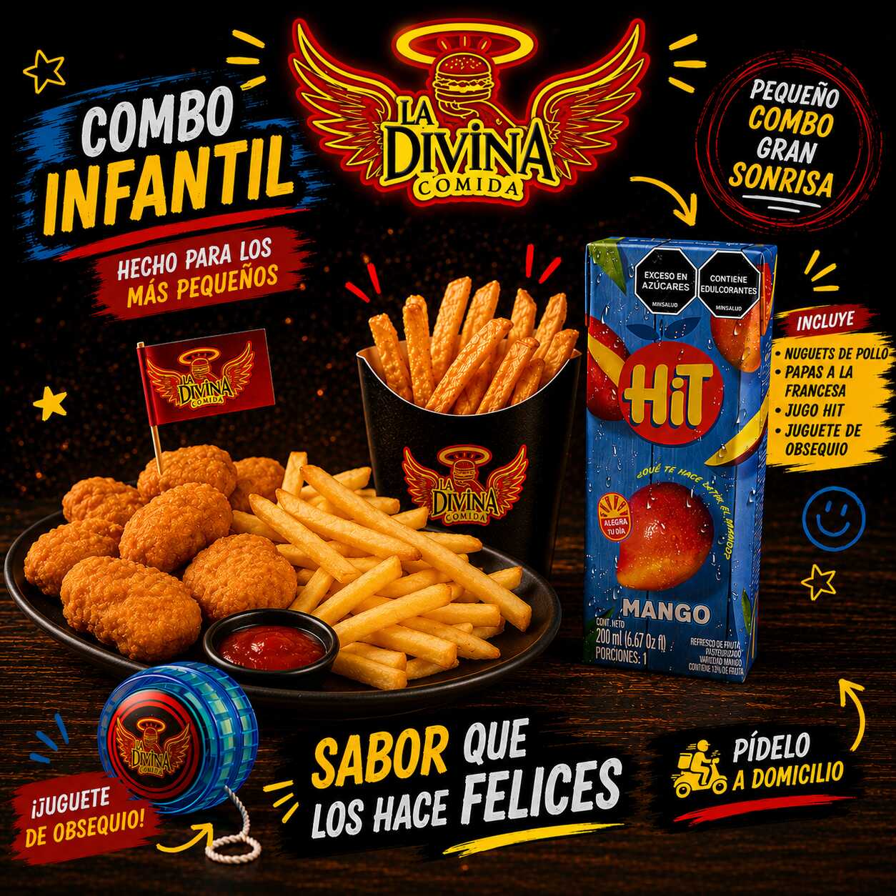 MENÚ INFANTIL NUGGETS CON PAPAS