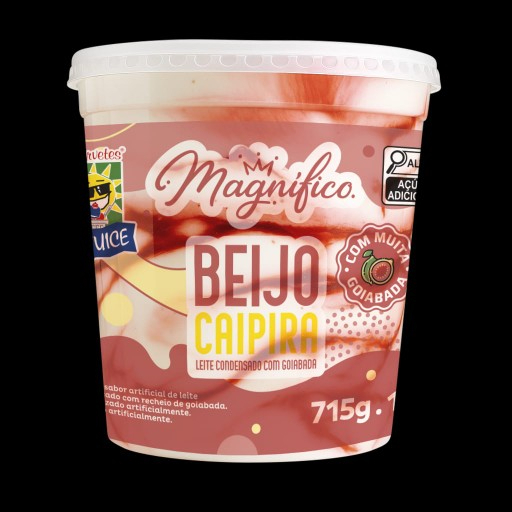 Sorvete de massa sabor leite condensado c/ goiabada.