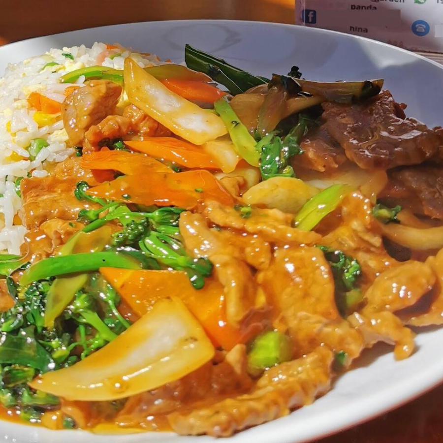 D6001 - Brócolis com Carne Bovina,Arroz Misto Ovos,1 Rolinho Primavera(imagem meramente ilustrativa)