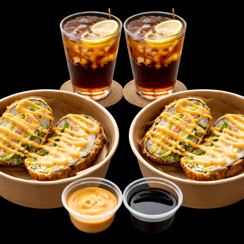 2x1 SUSHI BURGER EMPANIZADAS + SALSA DULCES