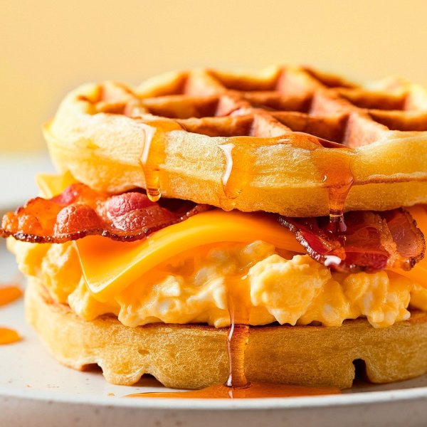 Egg & Bacon Pandewaffle