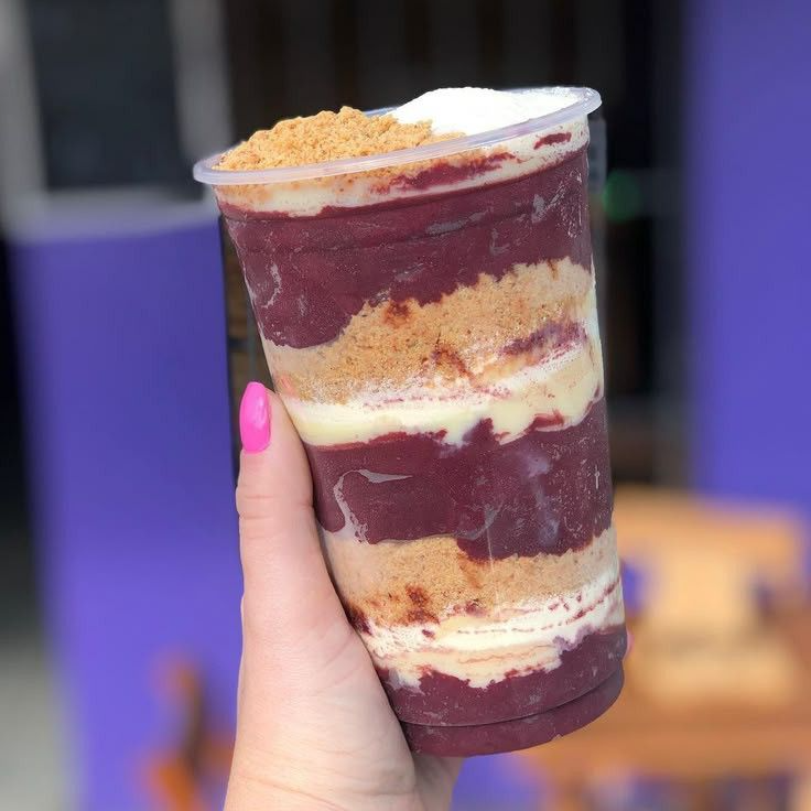 Copo de 300ml com Açaí cremoso ,Ninho , leite condensado, paçoca.
