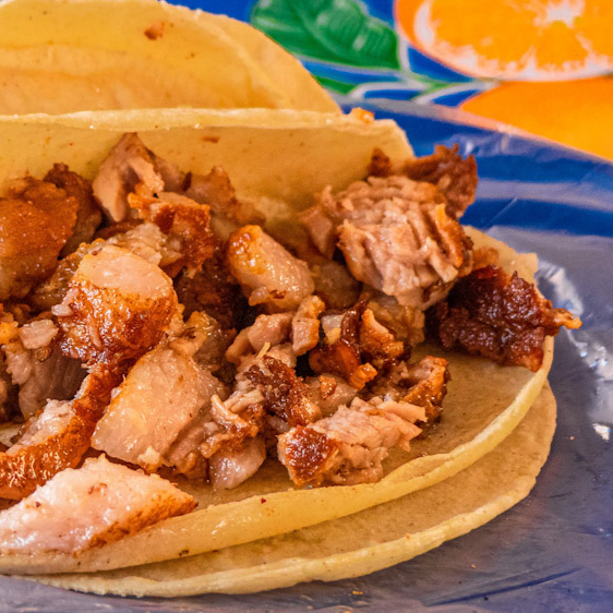 ¡Nuevos! Orden de Tacos de Carnitas Surtidas (5)