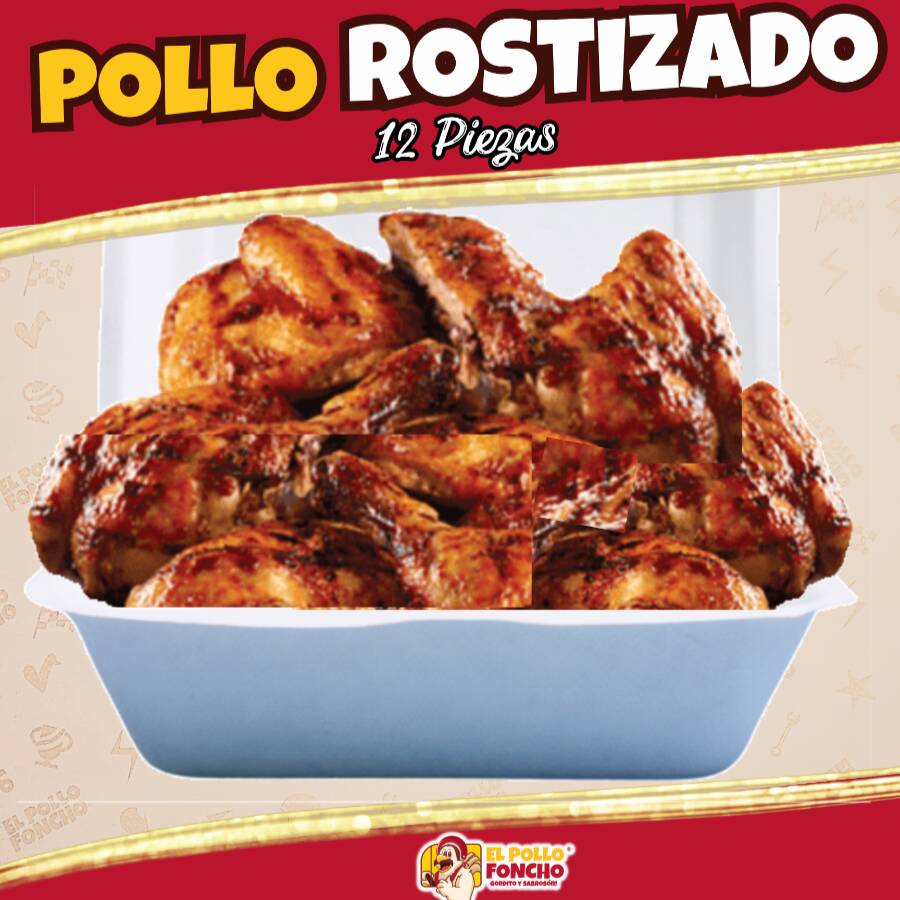 1 1/2 Pollo Rostizado 12 Piezas