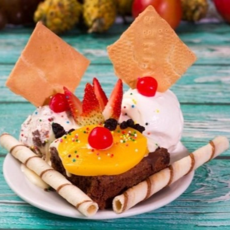 Brownie con Helado