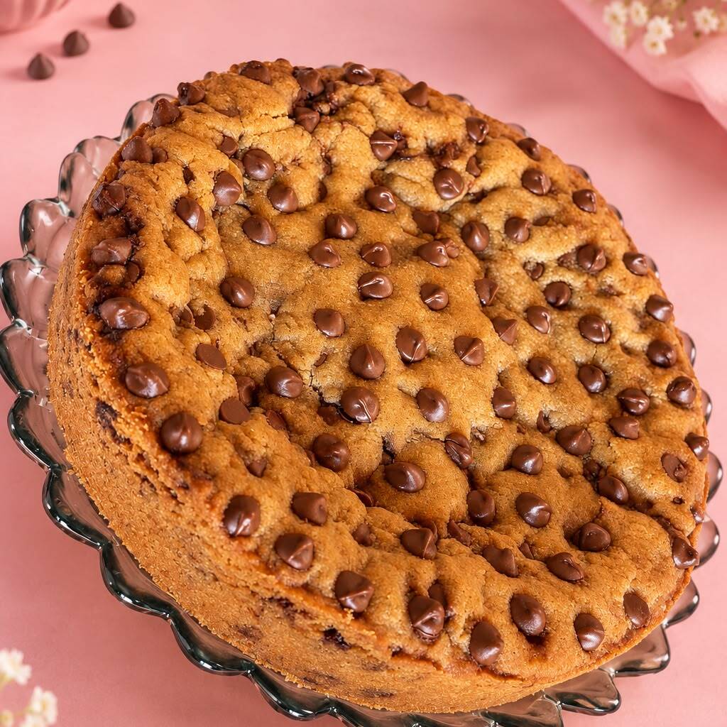 Torta Cookie Inteira P - massa de Cookie tradicional com recheio de creme de avelã aproximadamente 1kg