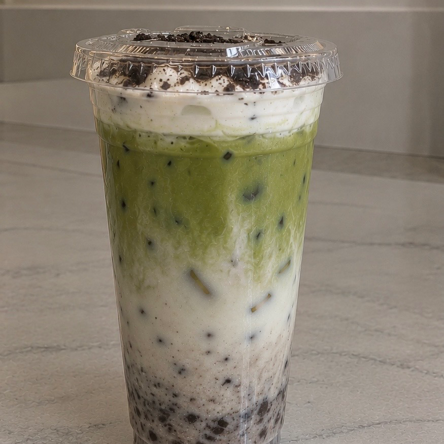 16OZ OREO Matcha Latte (cold Foam)