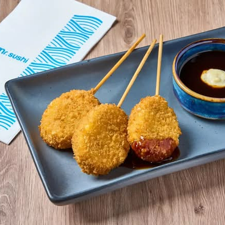 Kushiague de Plátano – Brochetas de Queso y Plátan