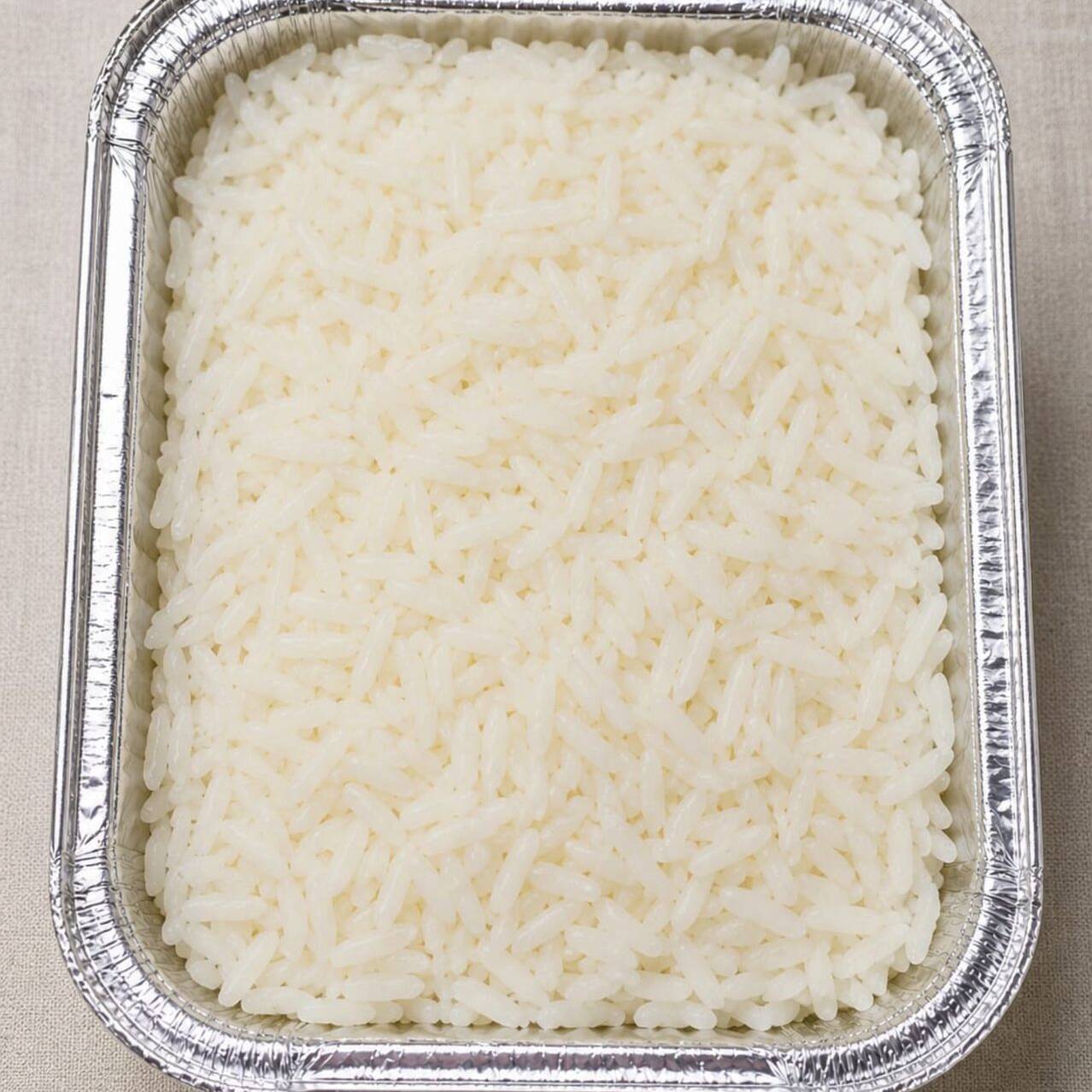 Arroz branco soltinho e bem temperado