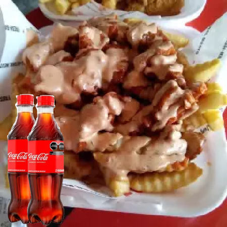 Combo-Combo Coca-Cola: Buffalo Fries Gds + 2Sodas