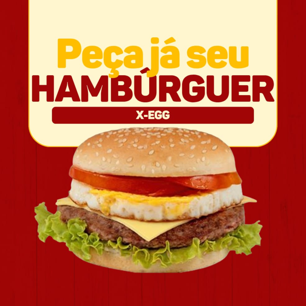 Pão, carne, mussarela, ovo, alface, tomate, milho, batata palha, molho especial. (Imagem Meramente Ilustrativa)