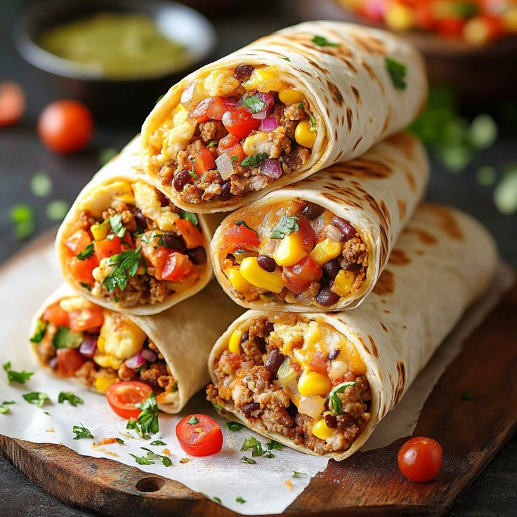 5 Burritos. Escolha seu sabor: Carne/Frango/Pernil e envie na observação.