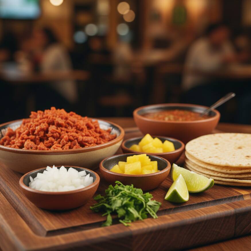 Kilo de carne al pastor rebanada del trompo