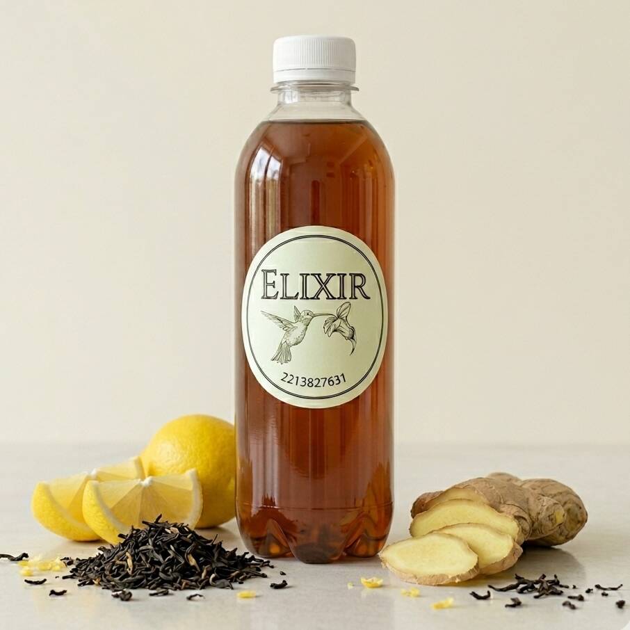 Té Negro Artesanal con Jengibre y Limón (500ml)
