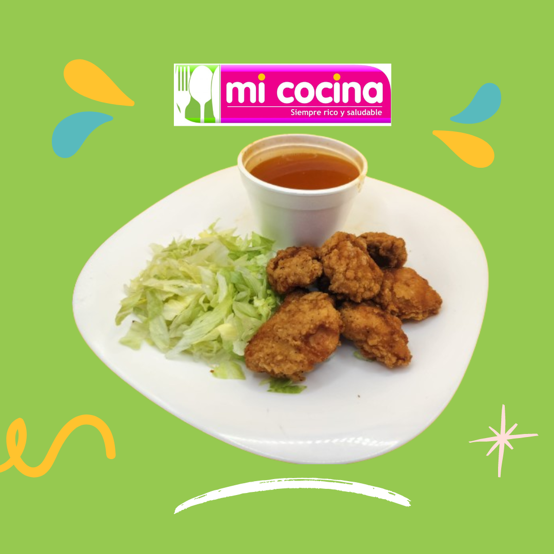 Trocitos de Pechuga de Pollo Empanizada