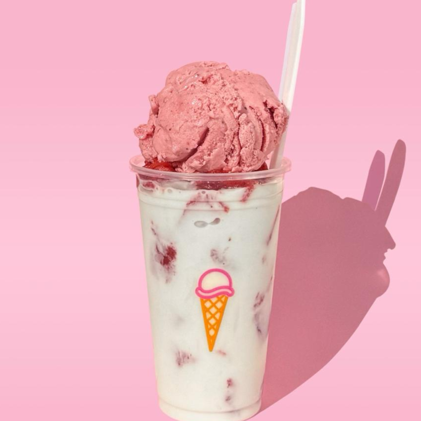 Fresas con Crema y Nieve