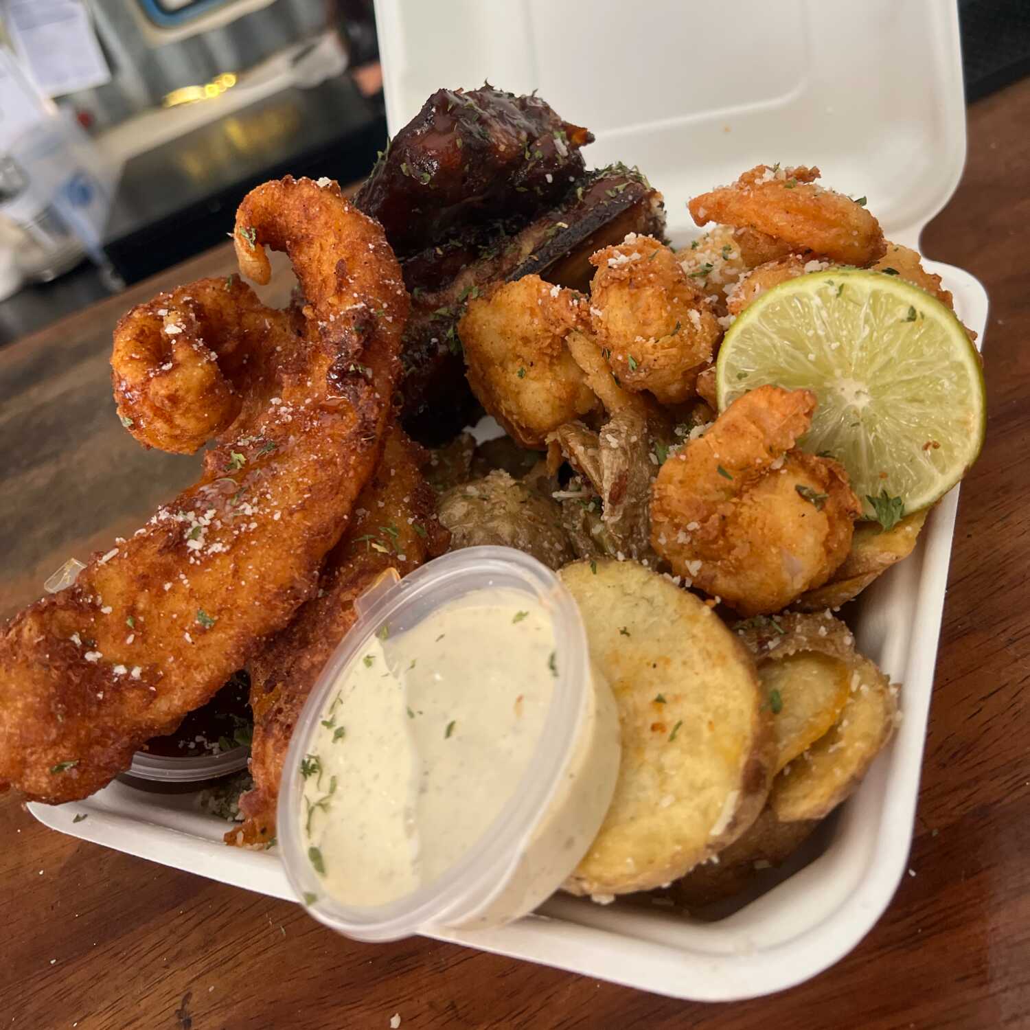 Combo Mar&Tierra (Camarones+Pescado+Costilla)