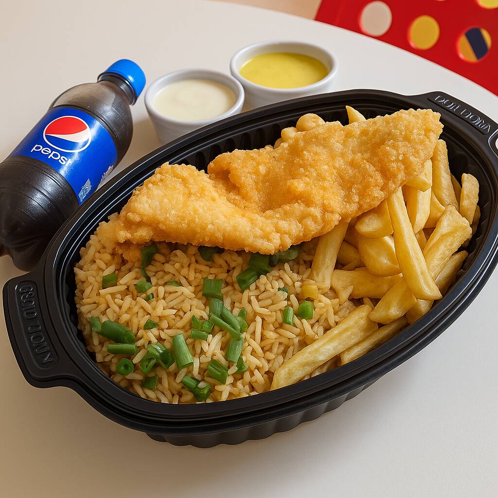 MOSTRITO FILETE DE PECHUGA BROASTER+PEPSI