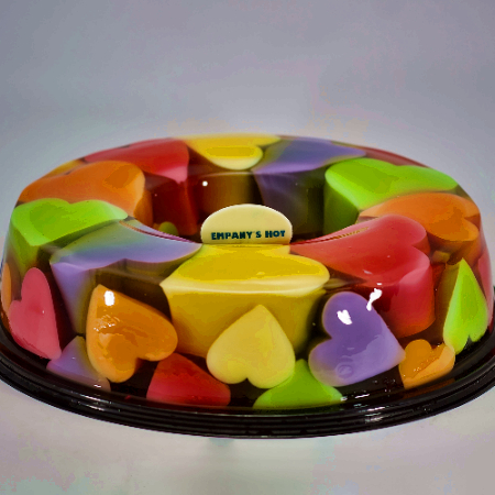 Gelatina de corazones.