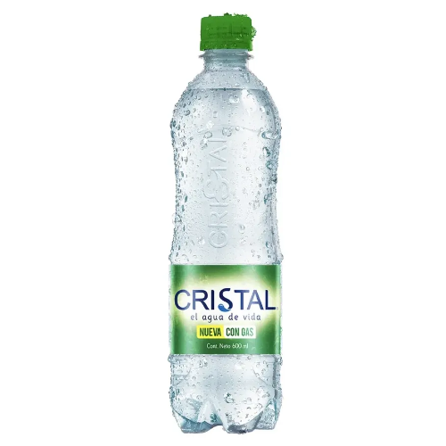 Agua Cristal con gas 600ml