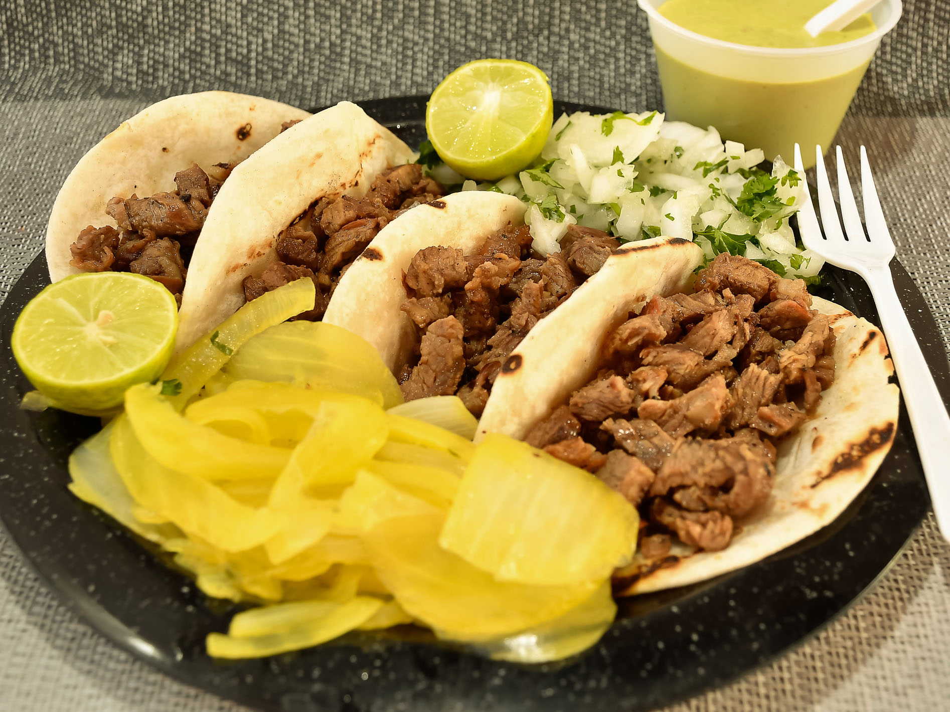 Tacos de Carne Asada en Harina