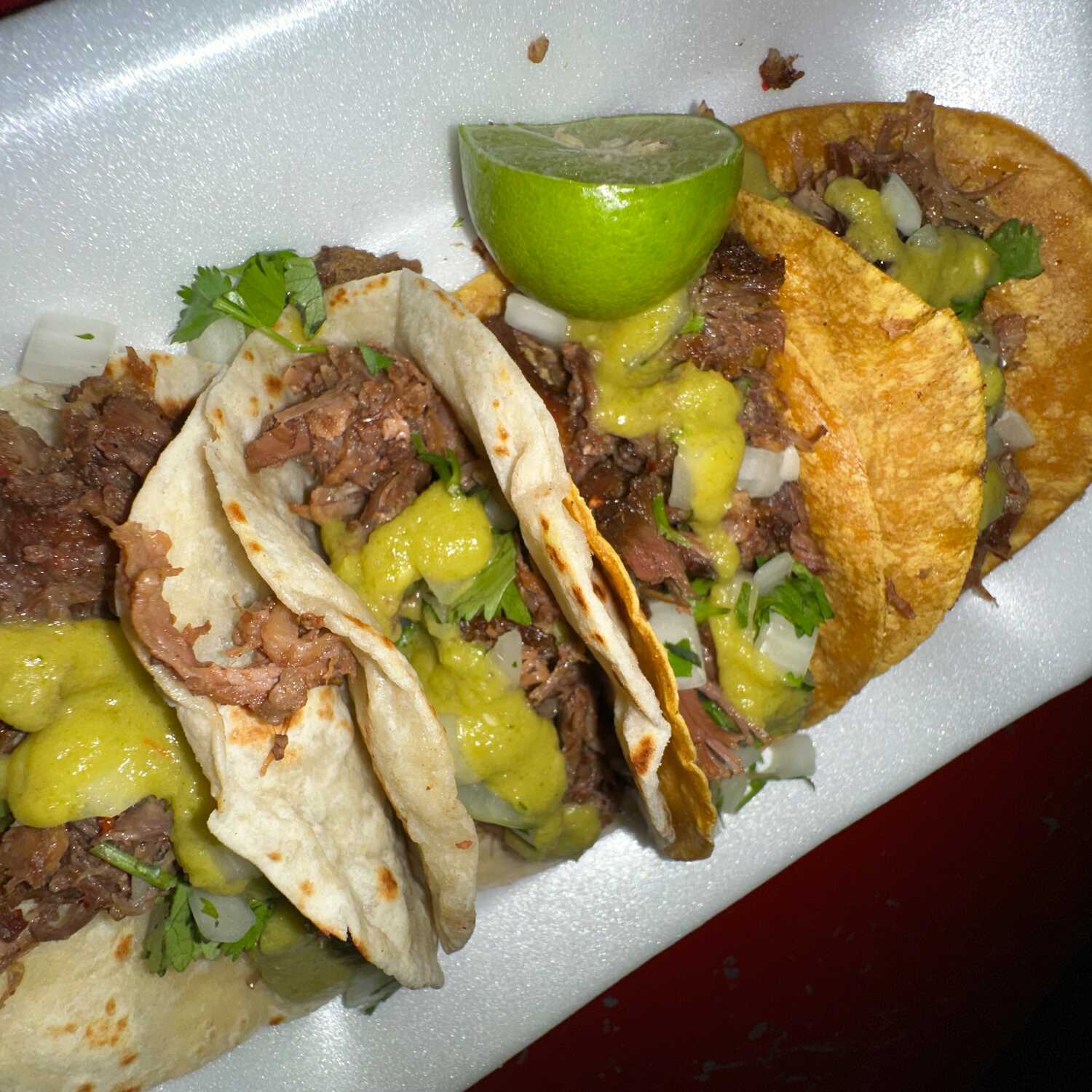 Orden de 5 Tacos de Barbacoa