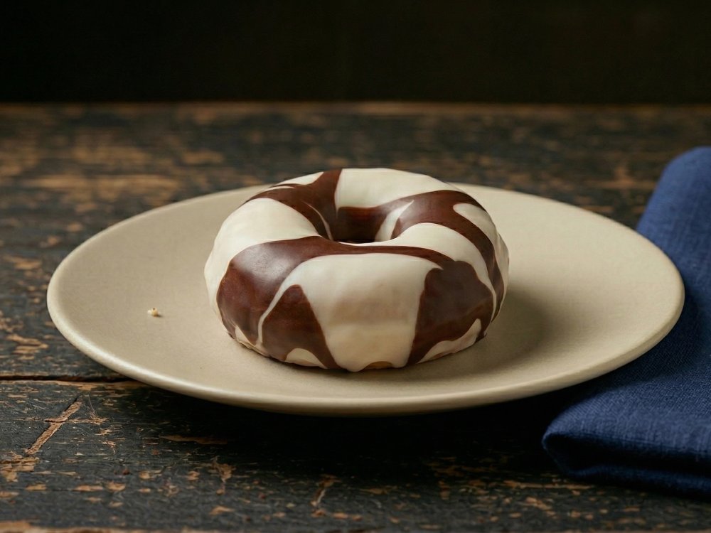 Dona Cubierta de Chocolate Blanco
