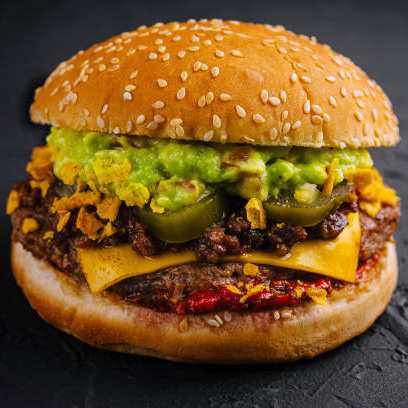Burguer con Guacamole De la Casa