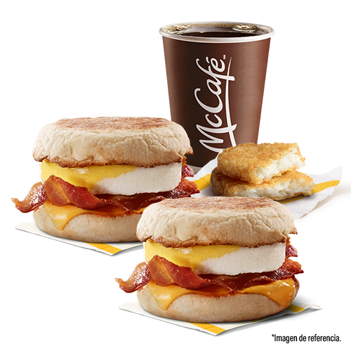 2 Egg McMuffin Bacon + 1 Americano + 1 HashBrown
