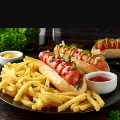 Perro Caliente Doble con Papas