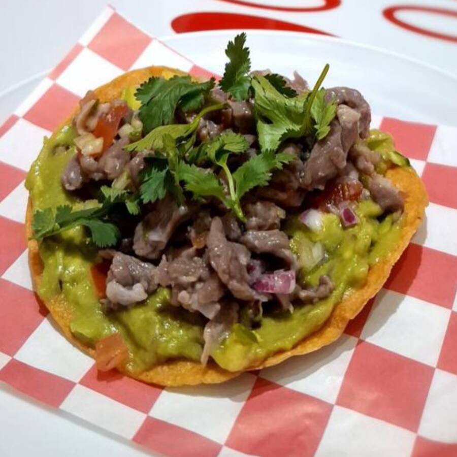 Tostada de Ceviche de Cecina Natural