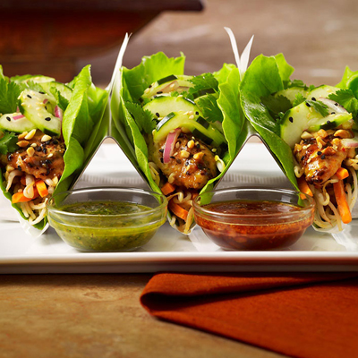 Asian Chicken Lettuce Wrap Tacos