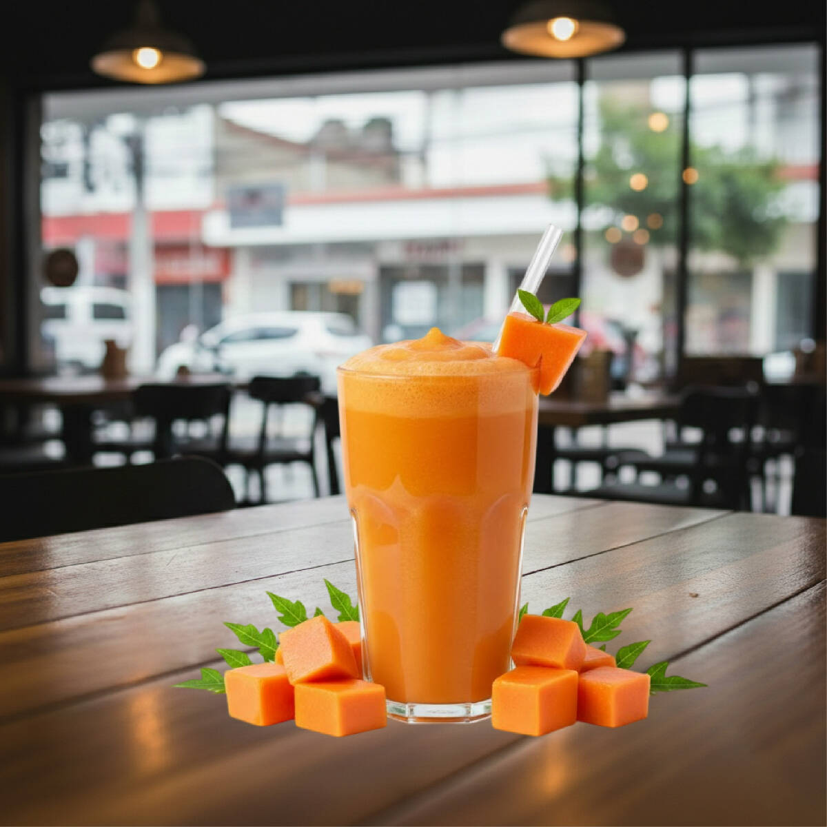 Jugo de Papaya + Leche