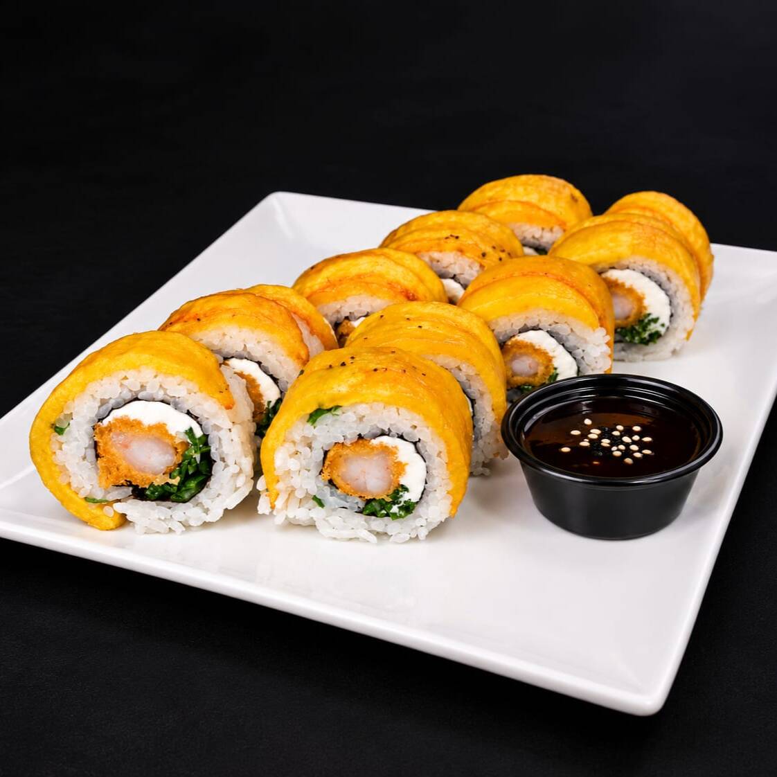 10 Pz Rollo Plátano Maduro, Pepino y Queso Crema