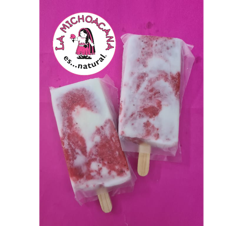 Fresas con Crema (paleta)
