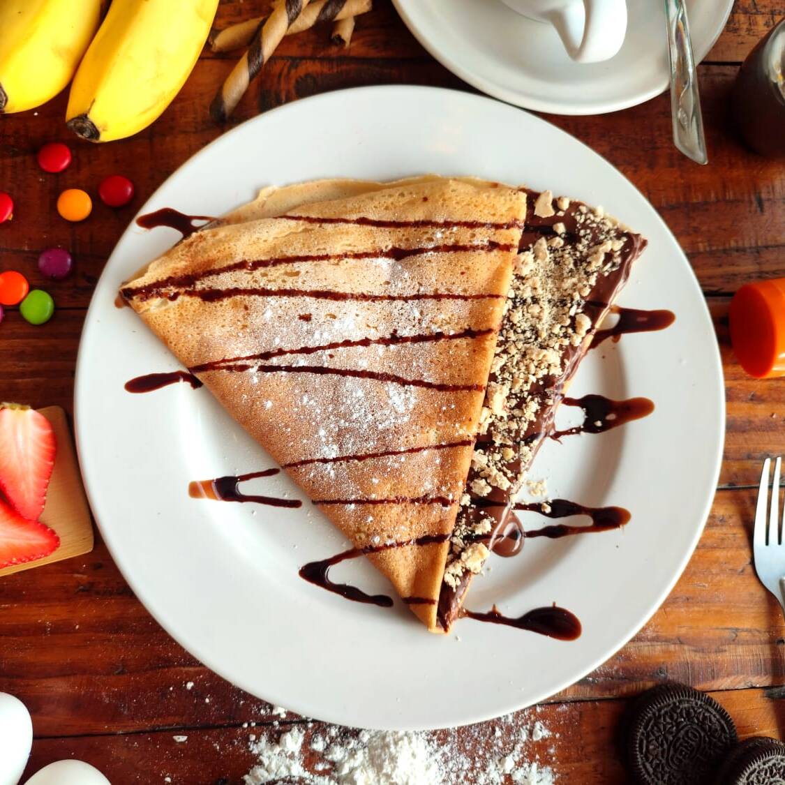 Crepas con Nutella y Nuez.