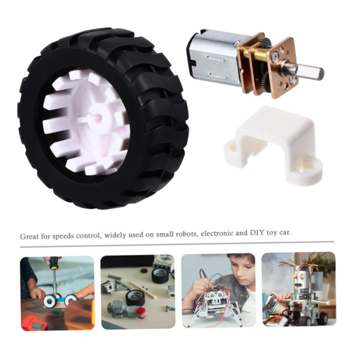 Kit De Micro Motorreductor Llanta Y Sujetador 6V