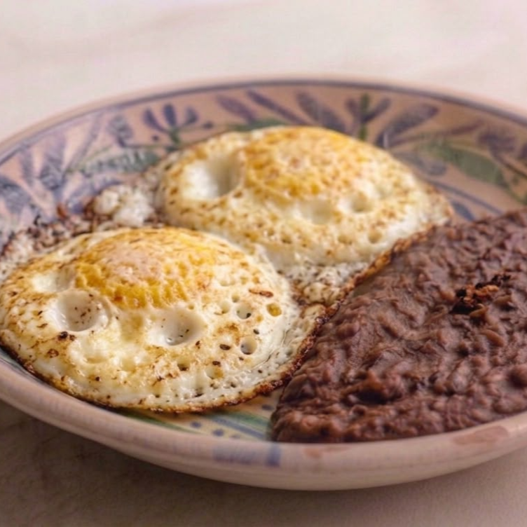 huevos estrellado cosido