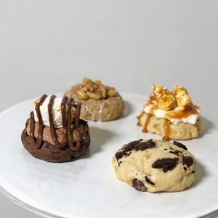 4 Caja Mini Galletas Estilo New York