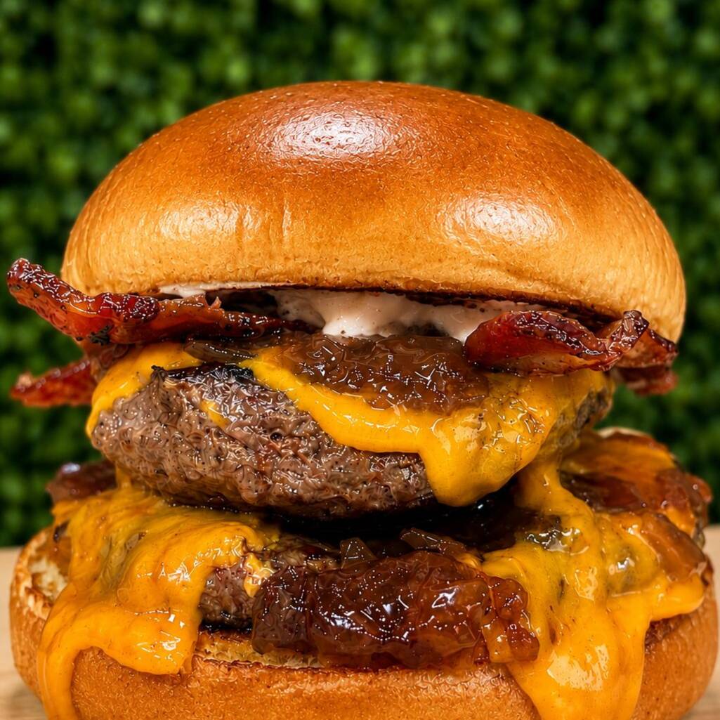 Cheddar escorrendo, bacon crocante e MUITA suculência em um burger absurdo da OhBoss. 🤤🔥
Nosso Big Cheddar leva 2 blends artesanais de costela 90g, MUITO cheddar derretido, cebola caramelizada na receita especial da casa, bacon crocante e o irresistível molho defumado no pão brioche selado na manteiga.
Um burger gigante, intenso e simplesmente viciante. 😮💨🔥