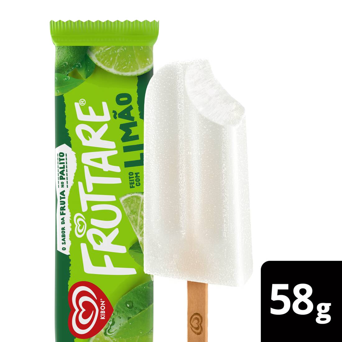 Fruttare Limão, um picolé que é sucesso há décadas e traz o sabor da fruta no palito, saboroso e refrescante. O picolé ideal para todos os dias do ano e para todos os momentos.