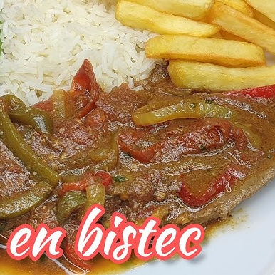Hígado en Bisteck OBSEQUIO Jugo del Dia + Postre
