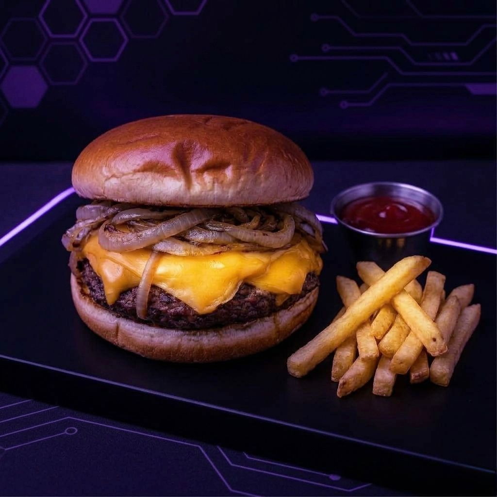 #Promo Hamburguesa Basica + Papas NC