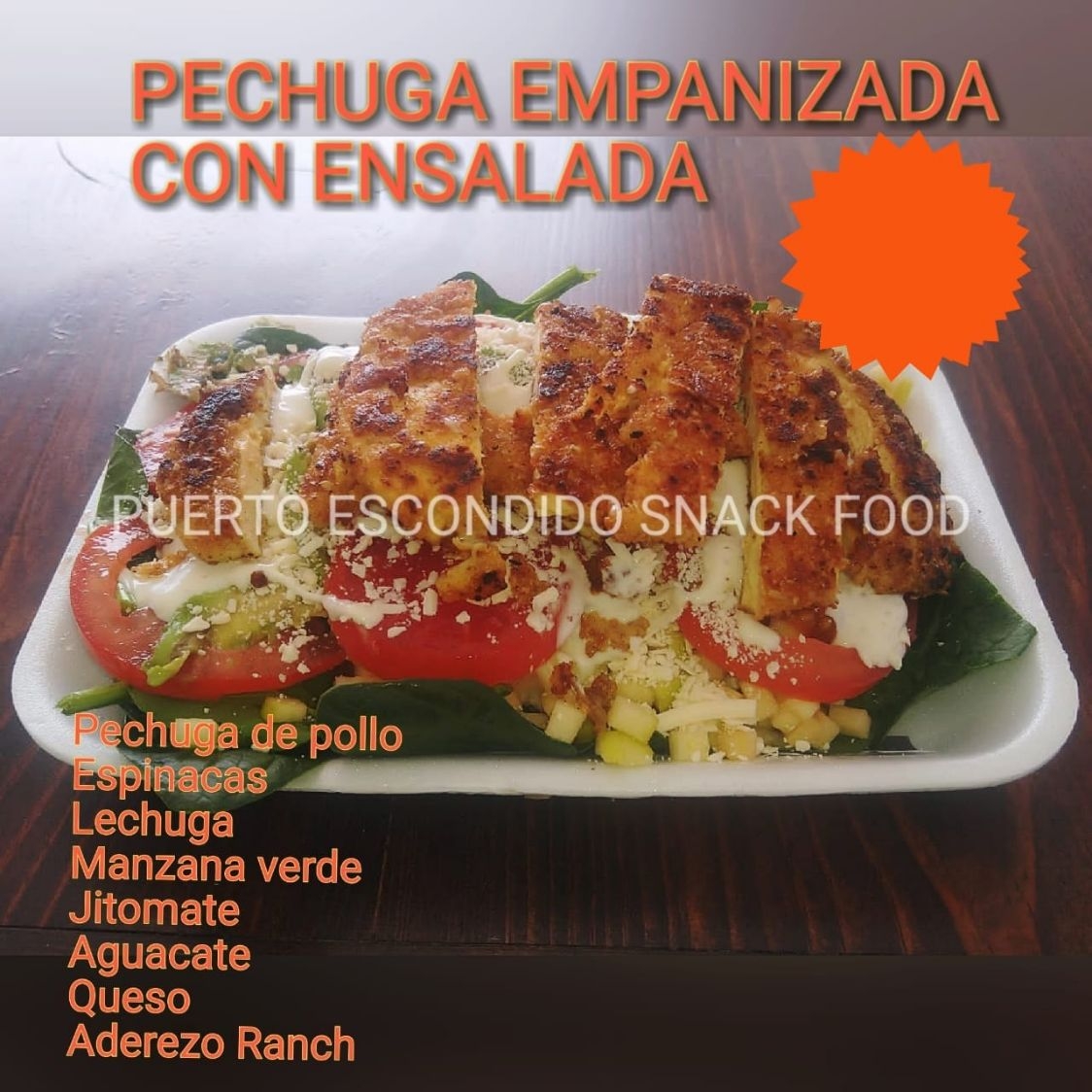 Milanesa de Pollo con Ensalada