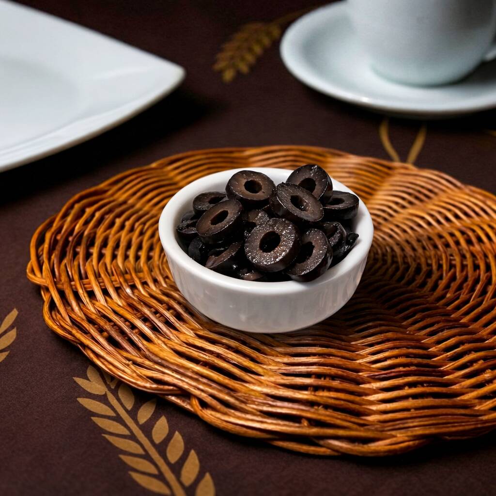 O toque mediterrâneo que faz toda a diferença! Azeitonas pretas selecionadas, macias e com sabor marcante, perfeitas para acompanhar petiscos, saladas, tábuas de frios e receitas especiais. Sem caroço, práticas e prontas para servir — um clássico que traz cor e sabor intenso a qualquer refeição. • Ingredientes principais: azeitonas pretas, água, sal. • Diferencial: azeitonas premium, selecionadas e já sem caroço, com equilíbrio ideal entre salinidade e textura. • Alergênicos: não contém glúten.