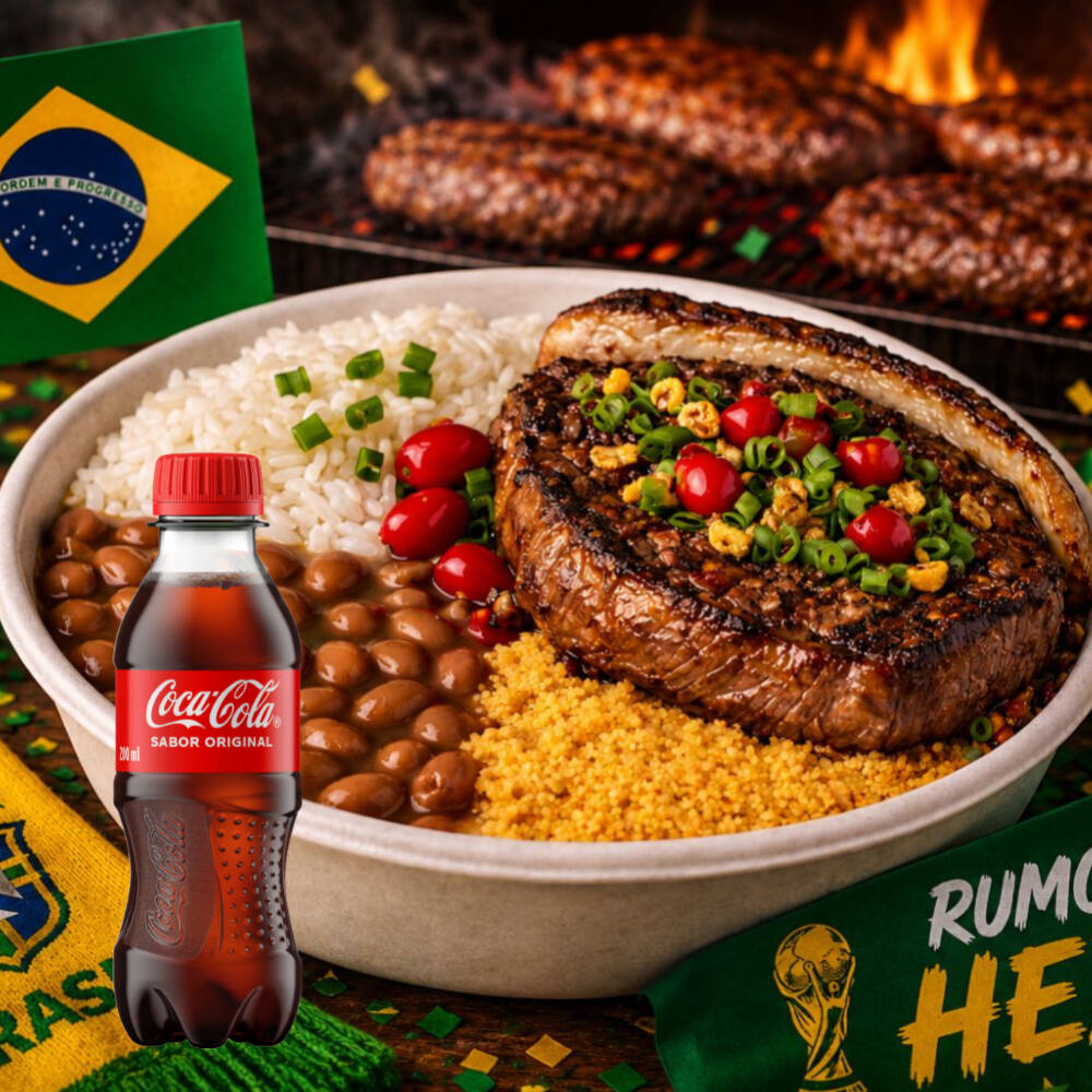 Suculenta fatia de picanha grelhada no ponto certo, acompanhadas de arroz soltinho, feijão caseiro, farofa crocante .Finalizada com cebolinha e um toque de pimenta biquinho. + 1 BEBIDA A SUA ESCOLHA Uma explosão de sabor! ( INDICADO P/ PESSOA )