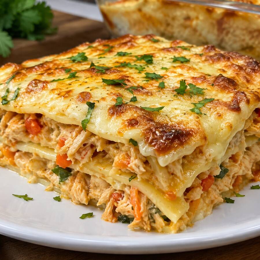 Lasaña de pollo