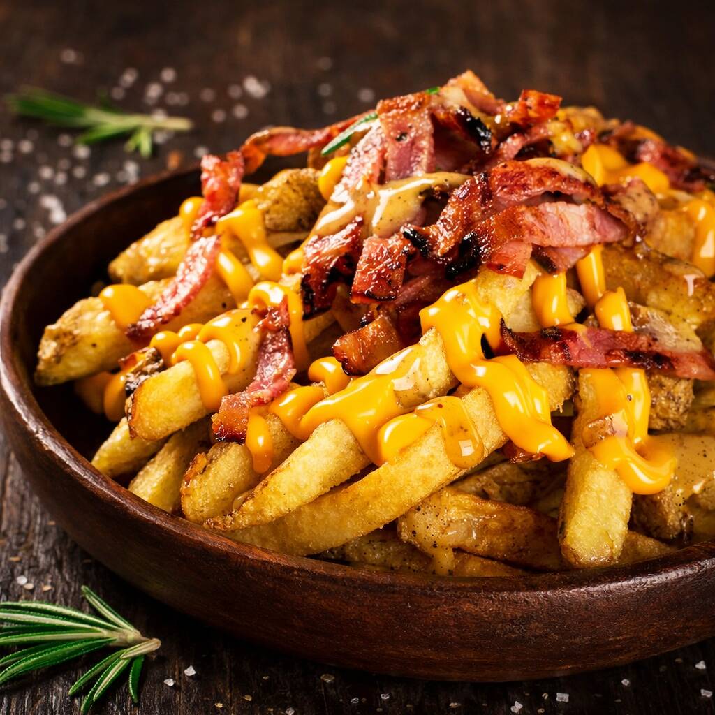 Cheese Fries con Tocineta